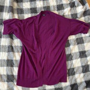 Reitmans Purple Short Sleeve Cardigan – Size XL | Cozy & Chic |